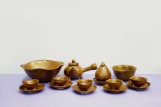 Teeset (5 Pers.), braun, Lotusform