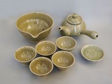 Teeset (5 pers.), grün Celadon