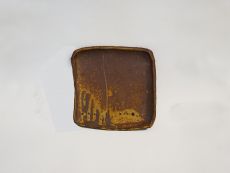Teller, naturton braun, quadratisch