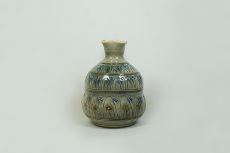Vase (K), grün-blau gestreift