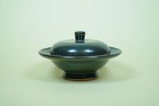 Bowl with lid - dark royal blue