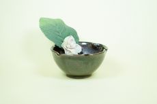 Vase, dunkelbraun-schwarz (Suban)