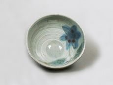 Mascha Schale Celadon mit Blumendekor