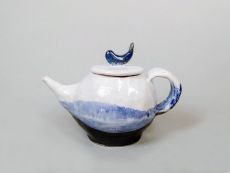 Fischmotiv-Teekanne,Weiss & Blau