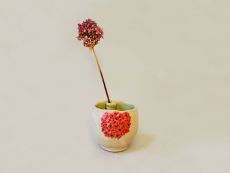 Einzelne single Vase, L Beige