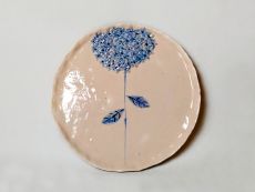 Blaue Blumen Dekorationsteller