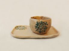 Espressotasse mit floralem Muster