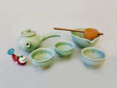 Grüntee-Set für 3 Personen, Seladon