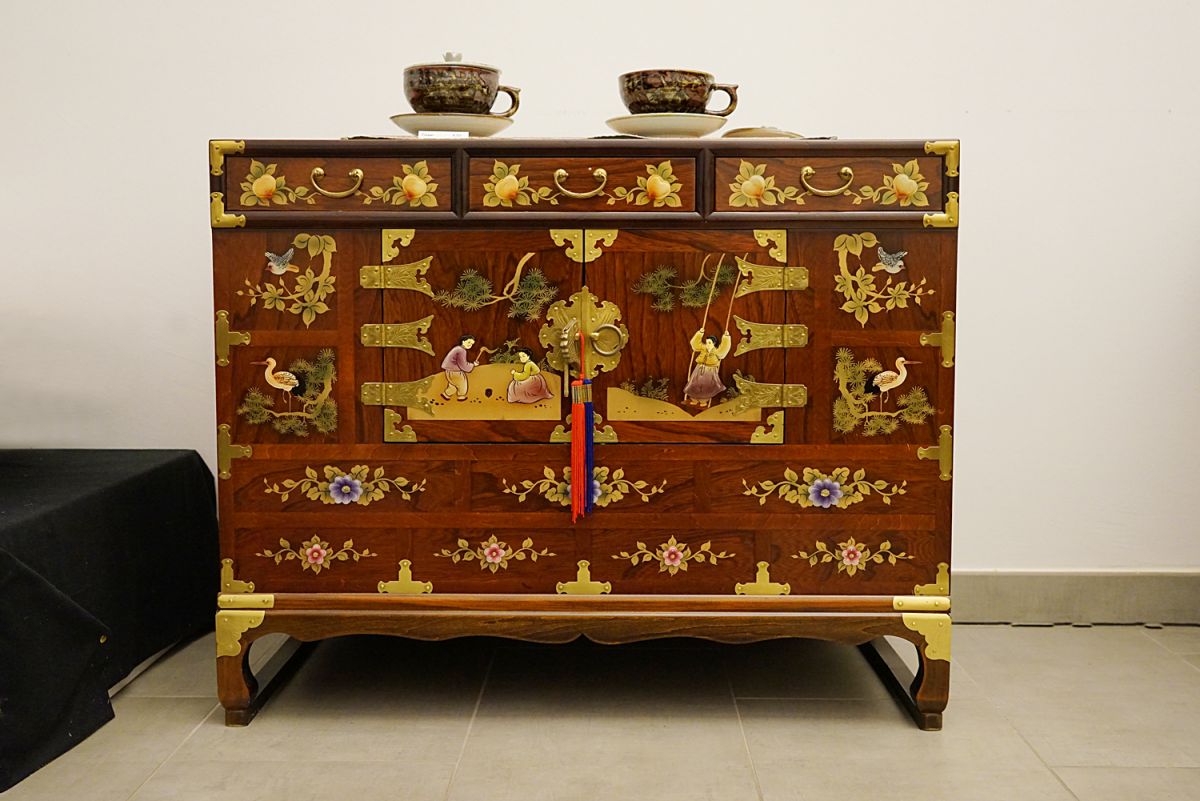 Traditional Korean cabinet with feet
