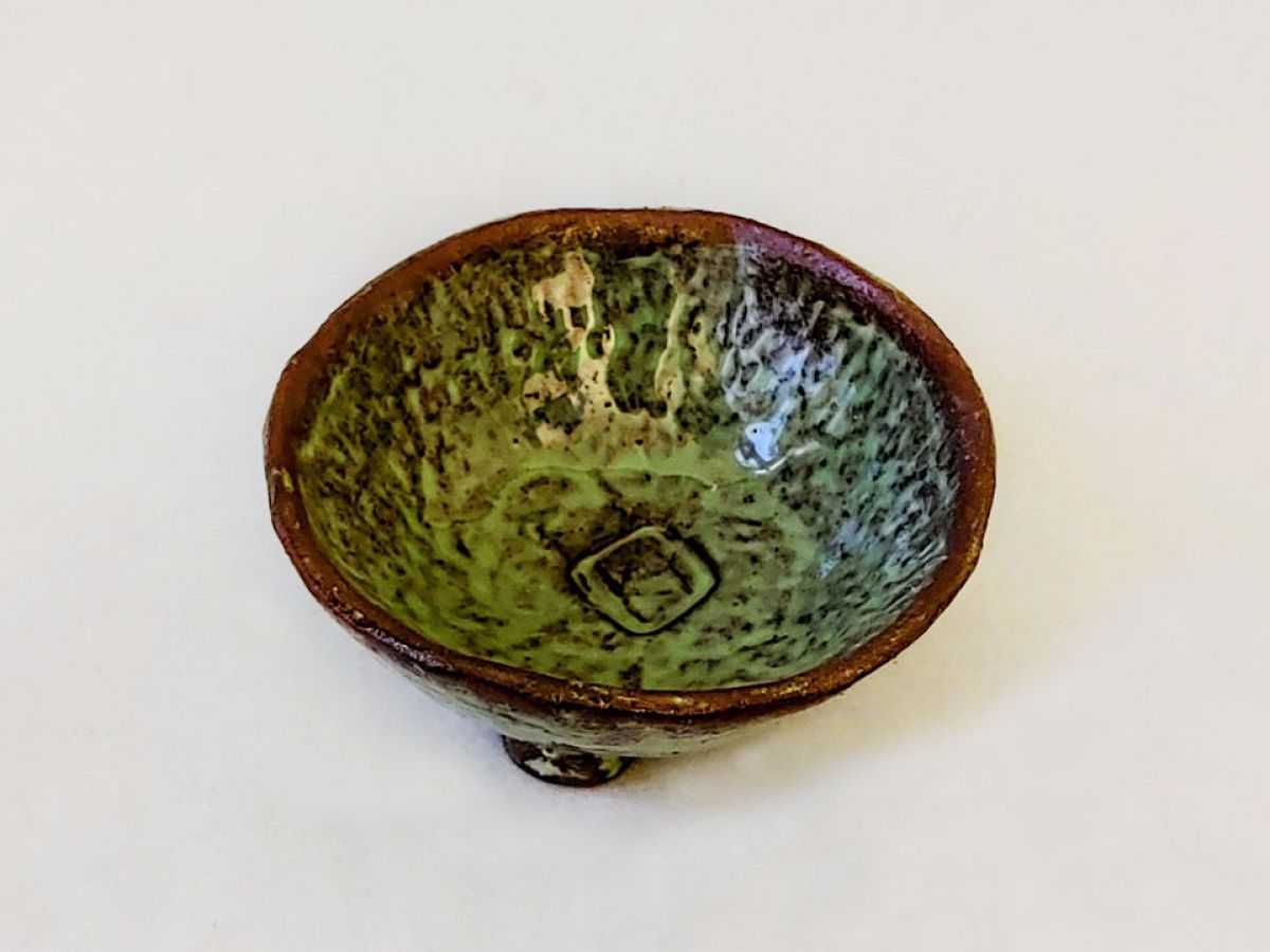 Dunkelgrünem und braunem Rahmen, Teetasse