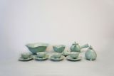 Teeset (5 Pers.), Celadon, Lotusform