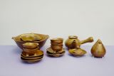 Teeset (5 Pers.), braun, Lotusform