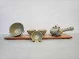Green Tea set for 3 Persons, Flowers