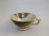 Tasse, grün,  braun Celadon