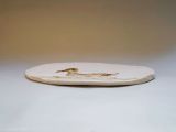 Teller, weiß mit Ente, oval