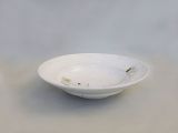 Ceramic soupplate, white, fish Deco