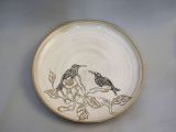 Large Plate with Two Sparrows.