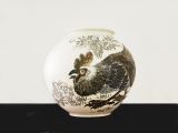 Large vase,  Rooster in the meadow