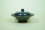 Bowl with lid - dark royal blue