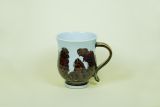 Tasse, weiß mit zwei Vögeln