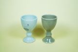 Cup with feet for Wein, green and white color
