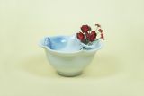 Small Vase(Suban), White, floral Deco.