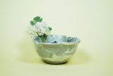 Vase(K) hellgrau-creme marmoriert