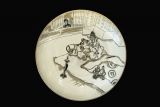 Large ceramic Plate, Honey Moon