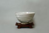 Ceramic Macha Bowl, White & Grey
