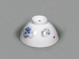 Matcha bowl, White with Flower decoration.