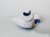 Fischmotiv-Teekanne,Weiss & Blau