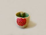 Einzelne single Vase, L Beige