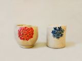 Einzelne single Vase, L Beige