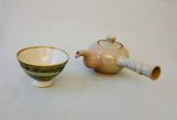 Holzbrand-Teetasse mit sanfter Linienglasur